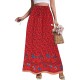 Women Fashion Casual Floral Printed Loose High Waist Skirt