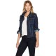 Women Fashion Casual Lapel Long-Sleeve Slim-Fit Denim Jacket