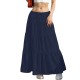 Women Fashion Casual Solid Color Drawstring Loose Skirts