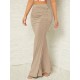 Women Fashion Sexy Solid Color Pleated High Waist Skirt