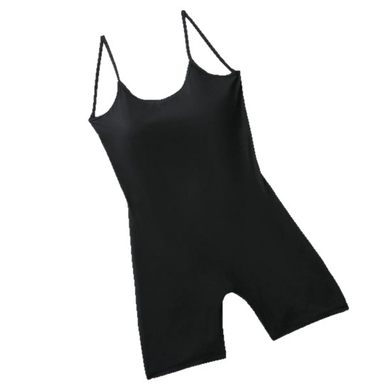 Women Summer Thin Solid Olor Tight Backless Rompers