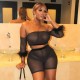 Women Fashion Off-Shoulder Plush Top And Shorts Two-Piece Set
