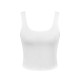 Sports Slim-Fit Solid Color Rib-Knit Women Solid Crop Tank Top