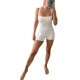 Women Fashion Casual Square Collar Sling Tight Rompers