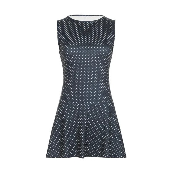 Women Summer Sleeveless Casual Polka Dot Printed Dress