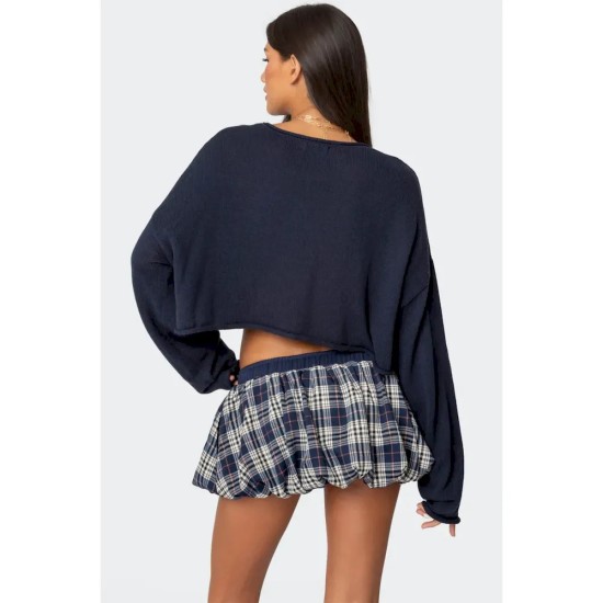 Women Fashion Sexy Plaid Buckle Skirt