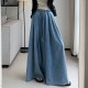 Women Fashion Casual Loose Wide Leg Jeans
