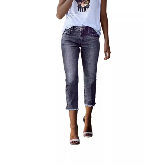 Women Fashion Retro Slim Stretch Jeans