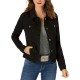 Women Fashion Casual Cotton Lapel Long-Sleeve Slim-Fit Denim Jacket