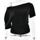 Summer Women Pleated Off Shoulder Slim Tops
