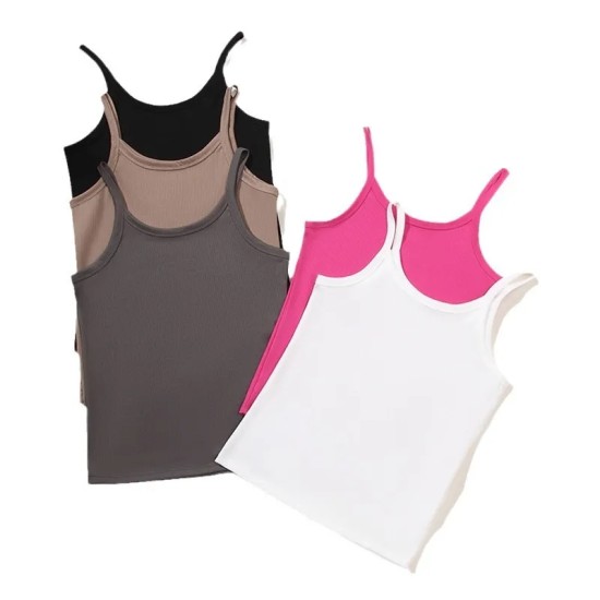 Women Basic Casual Solid Color Camis