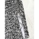 Women Fashion Sexy Floral Printed High Waist Drawstring Split Skirt