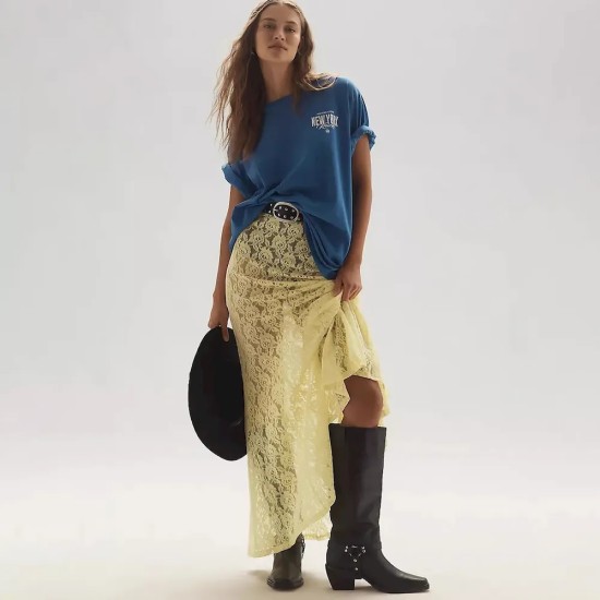 Women Fashion Sexy Solid Color Lace Hollow-Out Jacquard Skirts