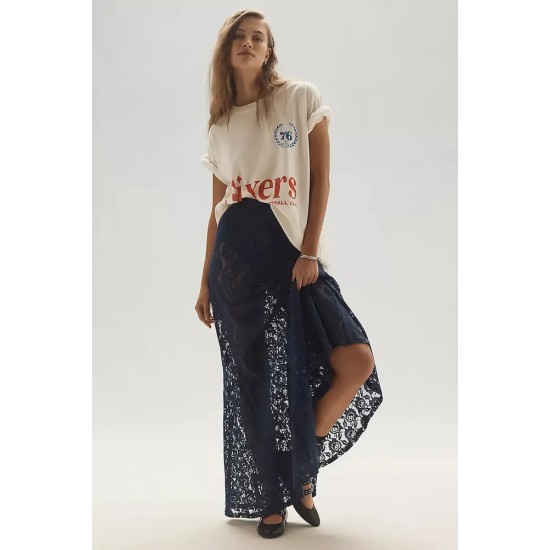 Women Fashion Sexy Solid Color Lace Hollow-Out Jacquard Skirts